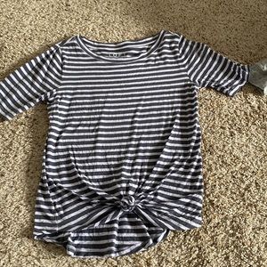 Loft Grey Short Sleeve Shirt